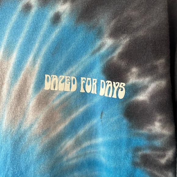 Pac Sun blue, black, gray and white long sleeve tie dye shirt - Picture 9 of 11
